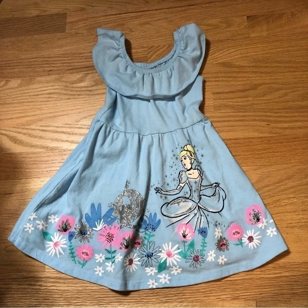 Disney Cinderella Dress Blue Pink 3T Jumping Beans A-line Girls Kids